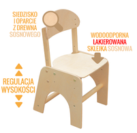 Krzesło Drewniane regulowane