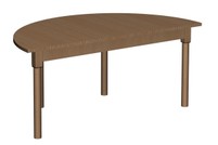 Stół półokrągły noga drewniana
